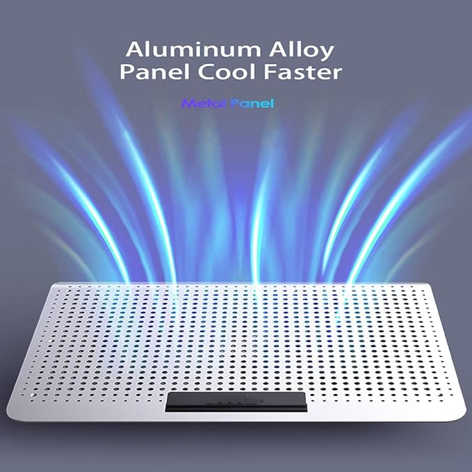 Gaming Laptop Cooler Silent Fan Metal Cooling Pads Port Portable Adjustable Notebook Stand for 12-16 Inch