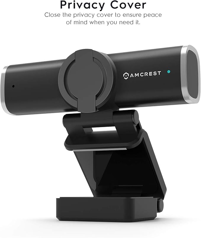 Amcrest 1080P Webcam with Microphone for Desktop Web Cam Computer Camera Streaming HD USB Web Camera for Laptop &amp PC with Privacy Cover Wide Angle Lens Superior Low Light (REP-AWC195-B) (Renew