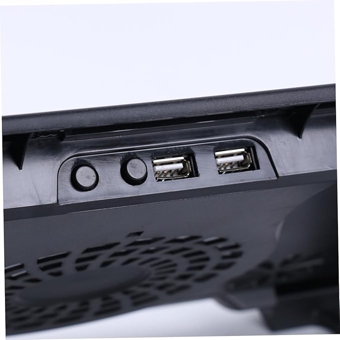 USB Laptop Cooling Pad with 5 Fans Cooler Base Anti-Skid Multi-Angle Adjustable Cooling Stand for Notebooks and Gaming Laptops