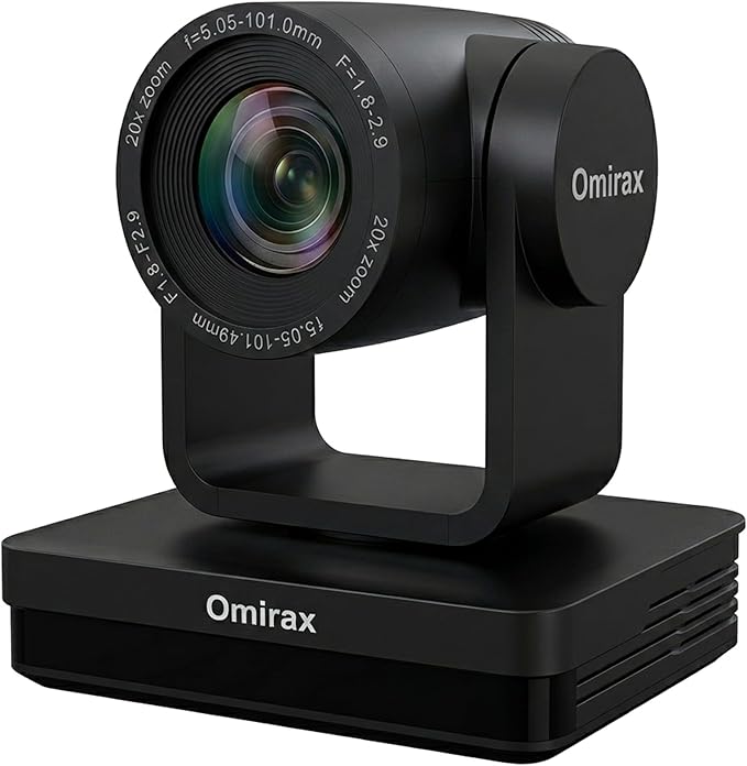 1080P PTZ Camera with AI Auto Tracking 20X Optical Zoom 3G-SDI/HDMI/USB3.0/IP/PoE RS232/RS422/RS485 Remote Included Professional Live Streaming Camera for Church &amp Conference