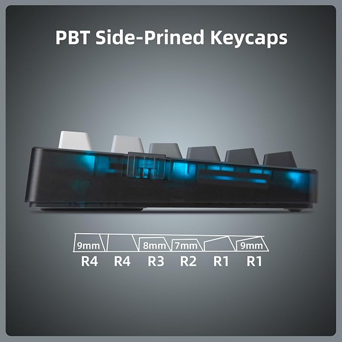 ZORNHER ZH980 Silent Mechanical Keyboard95% Black &amp White Silent Gaming Keyboard with Number PadLighted Up PBT KeycapsKeyboard Quiet Silent SwitchesHot-SwappableRGB Backlit