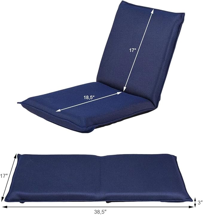 S AFSTAR Adjustable Floor Chair Set of 2 Cushioned Lounger Recliner with 6-Position Comfortable Back Support &amp Thick Padded Lazy Sofa Floor Gaming Chair Floor Seat for Gaming Reading Meditation