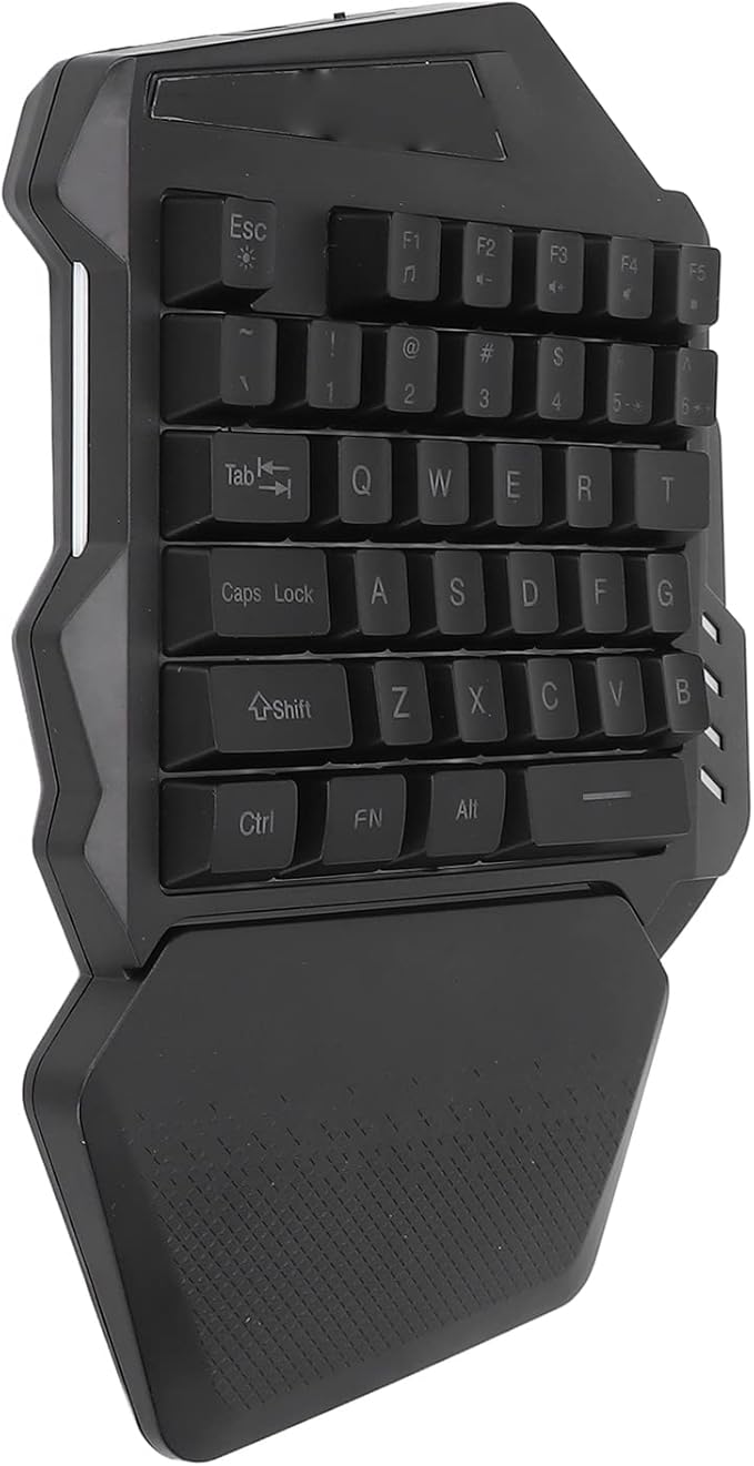 One Handed Gaming Keyboard 2.4G Wireless RGB Lighting 35 Keys Type C Gaming Mechanical Keyboard 2000mAh Rechargeable Battery for PC Gamer