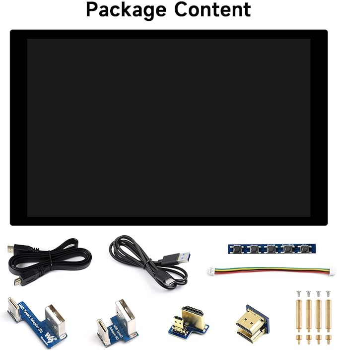 Waveshare 8inch Capacitive Touch LCD IPS Display Without Back Case 1280×800 Resolution HDMI Interface Compatible with Raspberry Pi 4B/3B+ etc. Support Jetson Nano/PC