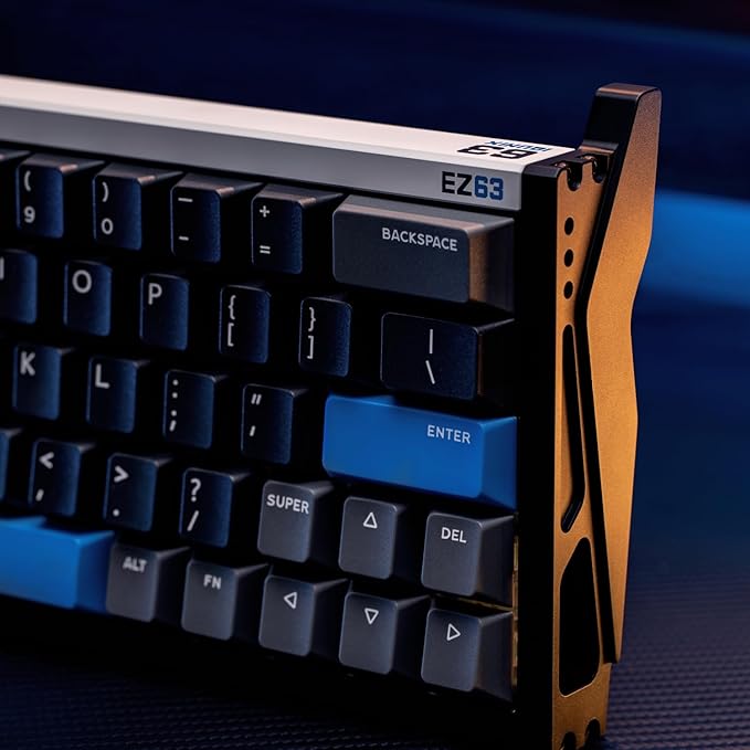 IQUNIX EZ63 Gaming Keyboard 60% RGB Mechanical Keyboard 64 Keys with Star Trail Magnetic Switches Rapid Trigger Adjustable Actuation Double Shot PBT Keycaps for Win/Mac Laptop PC