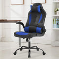 PC Gaming Chair Video Game Chair Racing Style Office High Back Desk Executive PU Leather Rolling Task Swivel Computer with Lumbar Support HeadrestBlue