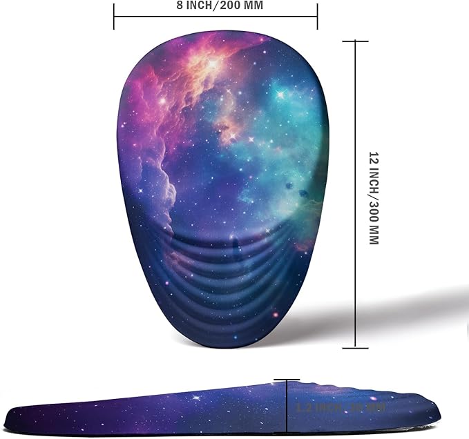 Ergonomic Mouse Pad Wrist Support Mouse Pad with Wrist Rest Entire Memory Foam &amp Non-Slip PU Base MousePads with Stepped-Wedge Design for Pain Relief Desk Office Home Galaxy