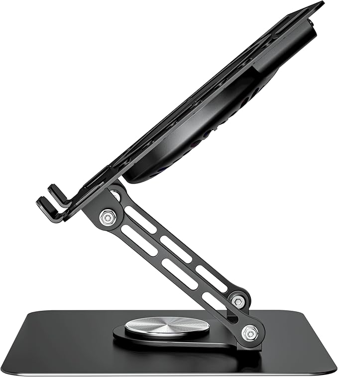 Laptop Stand with 360 Rotating Base Adjustable Height Up to 10Ergonomic Aluminum Laptop Riser Holder Computer Stand for Laptop 10 14 15 17 Inches/All MacBook Air Pro