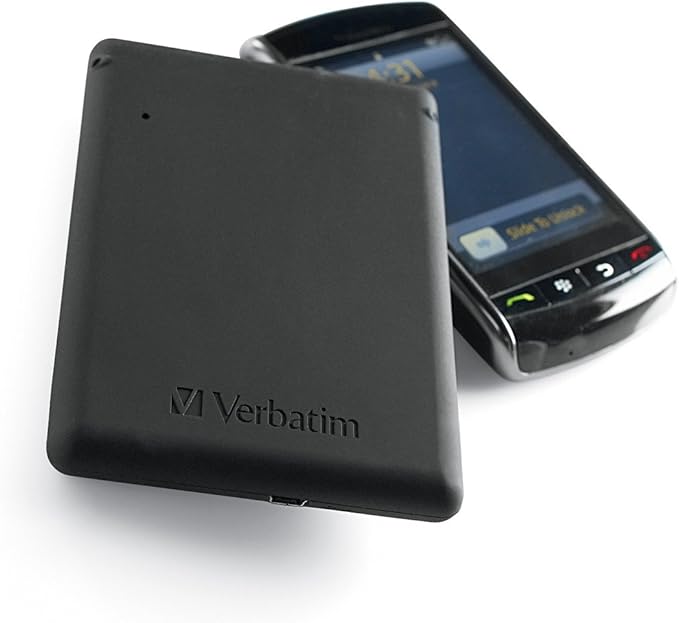 Verbatim Titan XS 750 GB USB 3.0 Portable External Hard Drive with Rugged Rubber Casing 97399 (Black)