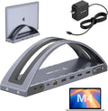 TobenONE MacBook Docking Station Dual 4K Monitor for M1-M5 Pro/Max 13-in-2 USB C Docking Station with 100W Power Adapter Laptop Dock Stand with 2 HDMI VGA 5 USB PD 3.0 RJ45 SD/Micro SD Audio