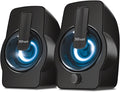 Trust Gemi RGB LED 2.0 PC Speakers for Computer and Laptop 12 W USB Powered Illuminated - Black