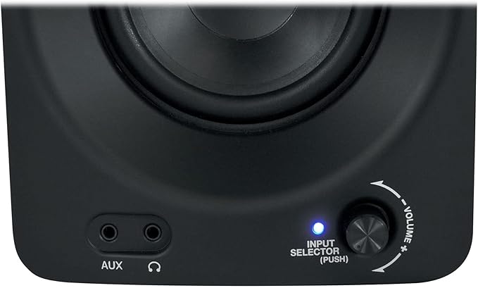 Rockville ASM4 Powered Studio Monitor Speaker Pair 4 2-Way 200W Black Bluetooth Optical Input Perfect for Studio Monitoring Computer Speakers