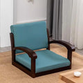 ELEFOCUS Japanese Floor Chair with Armrest and Backrest Portable Japanese Legless Chair with Backrest(Walnut Green)