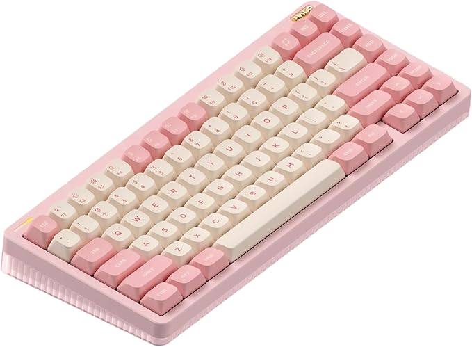 nuphy Halo75 V2 Mechancial Gaming Kyeboard75% Wireless Hot Swappable Bluetooth Keyboard83 Kyes RGB Backlit KeyboardSupport Bluetooth/2.4GHz/USB-C-Pink Blush Switch