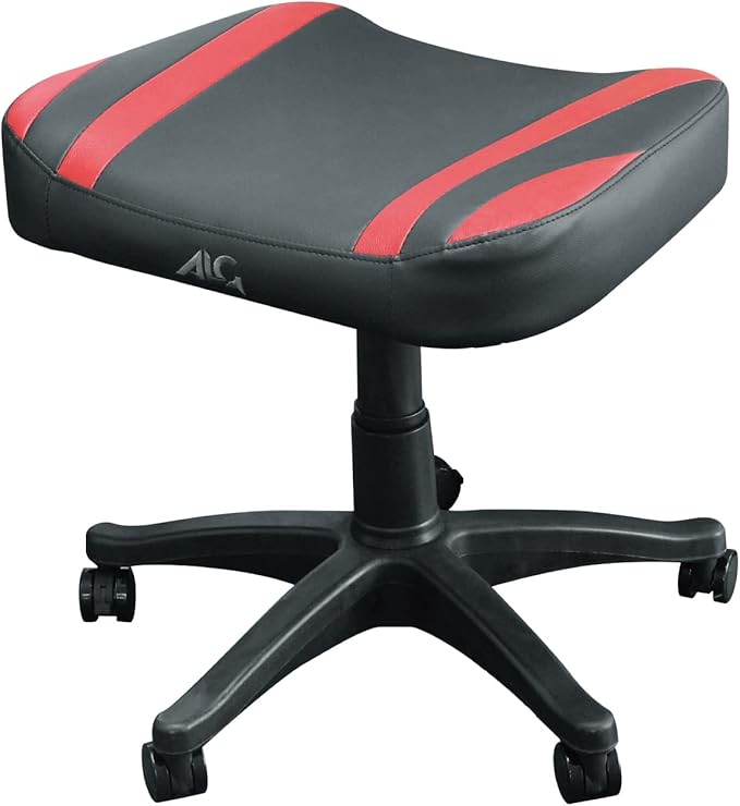 Allone Gaming Ottoman Red &amp Black 20.9 x 16.9 x 19.7 inches (53 x 43 x 50 cm) E-Sports Caster with Stopper Height Changeable Type Can Be Used as a Chair Alga-GMORAK