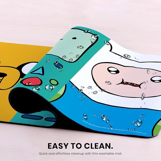 Head Case Designs Officially Licensed Adventure Time Jake BMO Finn Graphics 23.62 x 11.81 x 0.12 inches (600 x 300 mm) - L Gaming Office Desk PC Keyboard Mouse Mat Pad