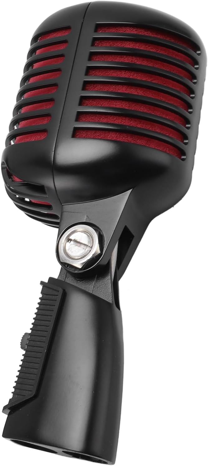 SUNGOOYUE Dynamic Cardioid Microphone with Sound Output and Vibration Dampening for Musical Performances and Studio Recordings (Black)