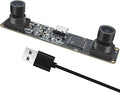 MMlove USB Stereo Camera Module 1200P 60FPS Global Shutter Synchronous Dual Lens 600P 120FPS High Speed 3D Webcam 94° Viewing Angle Lightburn Camera for VR Face RecognitionPC/Laptop/Raspberry Pi