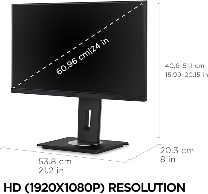 ViewSonic VG275 27 Inch IPS 1080p Monitor Designed for Surface with Advanced Ergonomics 60W USB C HDMI and DisplayPort