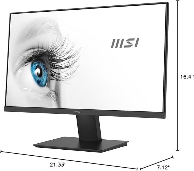 msi PRO MP241X 24 Monitor Bundle with ErgoFlexy Single Monitor Mount - FHD VA (1920x1080) 75 Hz Display 1 HDMI 1 VGA VESA Mount (75x75 mm) for Business &amp Productivity Black (2026 Model)