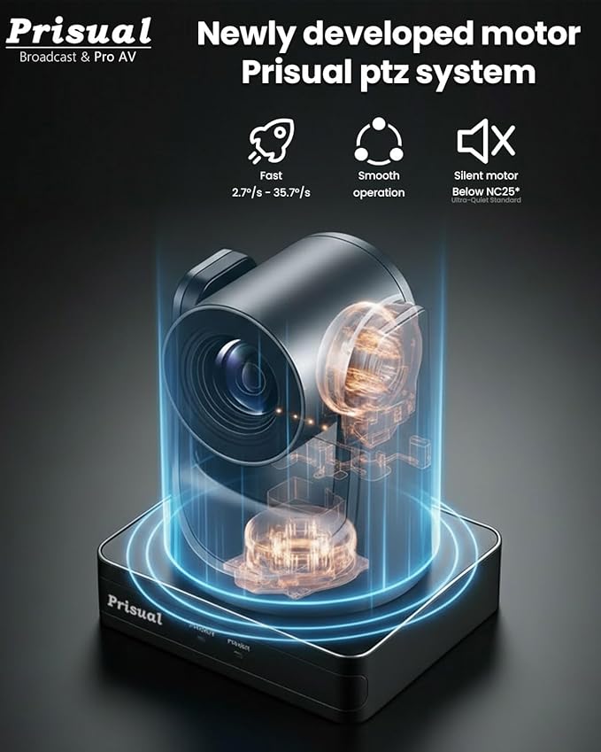 NDI 6.1.1 PTZ Camera Ai Auto-Tracking 20x Optical Zoom LAN USB3.0 PoE HDMI PTZ Camera for Church Services Worship Education Live Events(Official NDI Certified) PT20X-UL-N