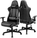 WANYE Gaming Chair Ergonomic Office Chair Racing Chair Swivel Video Game Chair Computer Game Chair with Lumbar Support PU Leather Desk Chair Black