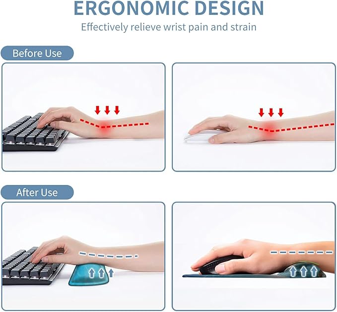 Keyboard Wrist Rest and Mouse Wrist Rest Pad Set Made of Memory Foam with Non Slip Rubber Base Ergonomic Gel Wrist Rest for Computer Keyboard Gaming Office Working with Ocean Sea Turtle Coaster