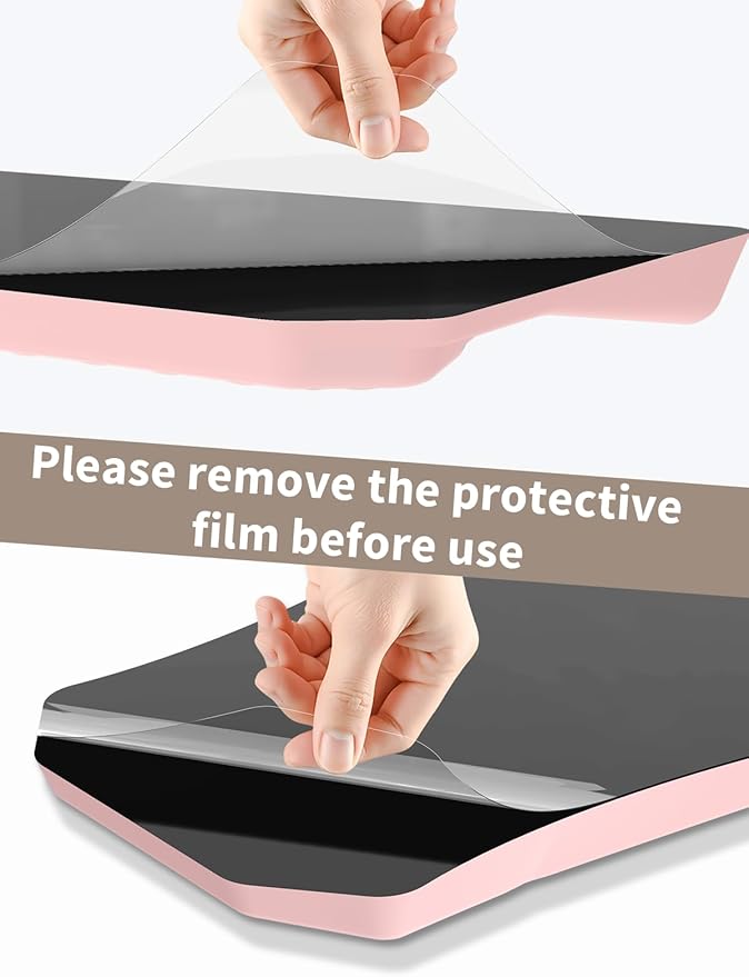 3-in-1 Ergonomic Keyboard Stand with Wrist Rest &amp Mouse Pad Set Comfy Keyboard Riser Holder Soft Mousepad with Massage Design Memory Foam and Non-Slip PU Base for Pain Relief Pink