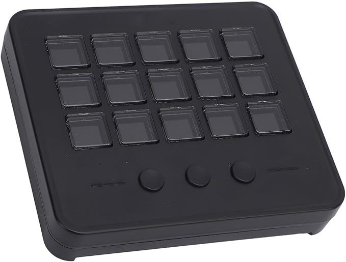 Bewinner LCD Custom Keyboard for Stream Control Deck with 15 Customizable Keys Studio Controller Gaming Workflow Macro Keypad for OBS PC