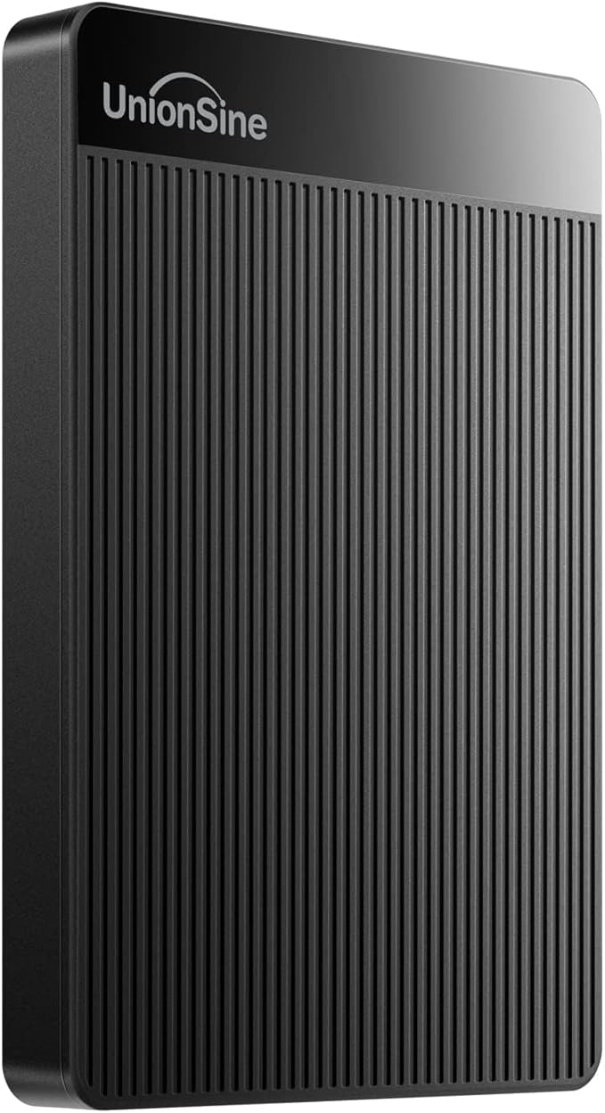 UnionSine 500GB Ultra Slim Portable External Hard Drive HDD-USB 3.0 for PC Mac Laptop PS4 Xbox one Xbox 360-(Black)