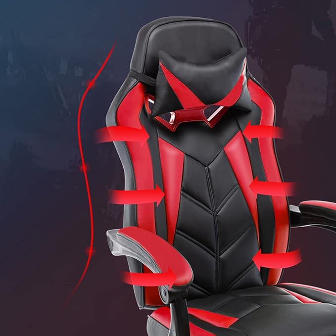 The Best Gaming Chair with a Hidden Leg Drag with a Headrest an Internal Integrated Steel Structure with a Age Armrest (Grey Without Footrest 1)