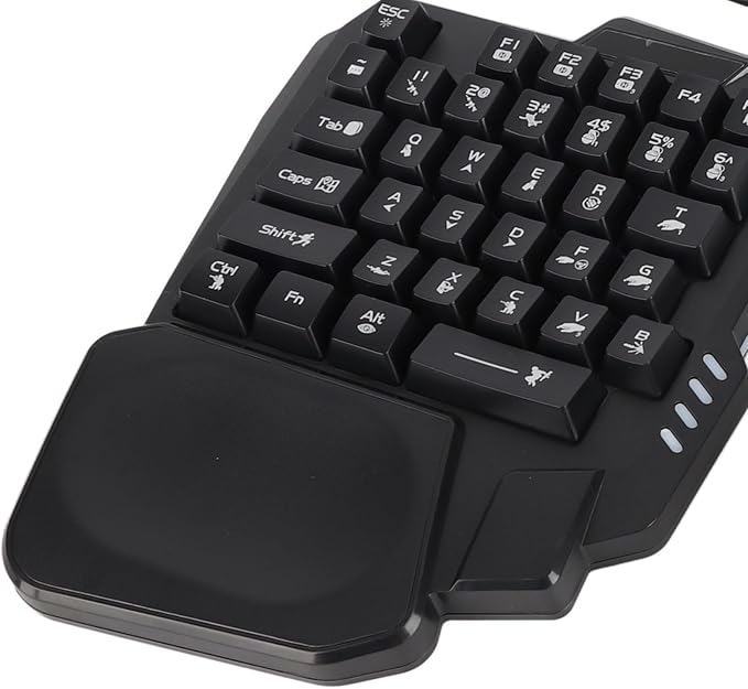 ZJchao RGB Backlit Keyboard Mouse Combo Single Hand Gaming Kit with Phone Stand Fast Charging for iOS