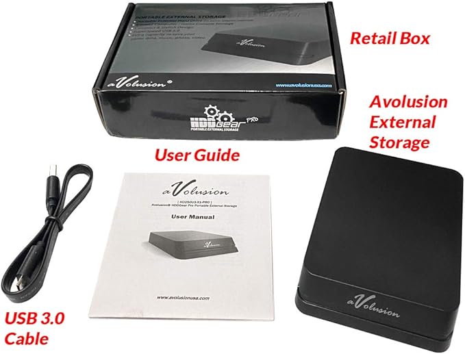 Avolusion Mini HDDGear 750GB USB 3.0 Portable External Gaming Hard Drive (Compatible with XBOX One Pre-Formatted)