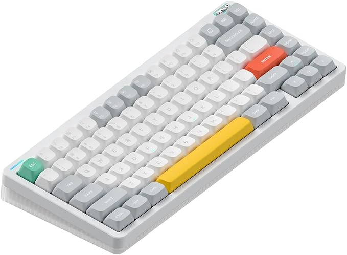 nuphy Halo75 V2 Mechancial Gaming Kyeboard75% Wireless Hot Swappable Bluetooth Keyboard83 Kyes RGB Backlit KeyboardSupport Bluetooth/2.4GHz/USB-C (White Mint (37gf))