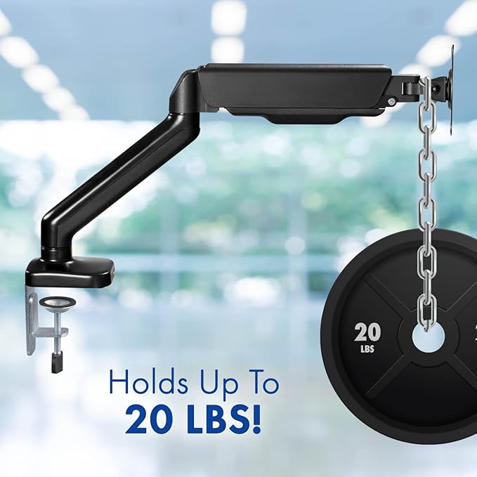Spring LCD Monitor Arm with USB and Multimedia Ports for: ASUS TUF Gaming 27 2K HDR Gaming Monitor (VG27AQ) - QHD (2560 x 1440) 165Hz 144Hz 1ms Low Motion Blur Speaker