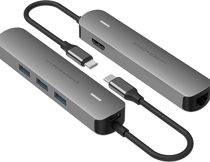 HyperDrive Tube 6-in-1 USB-C Hub - Grey