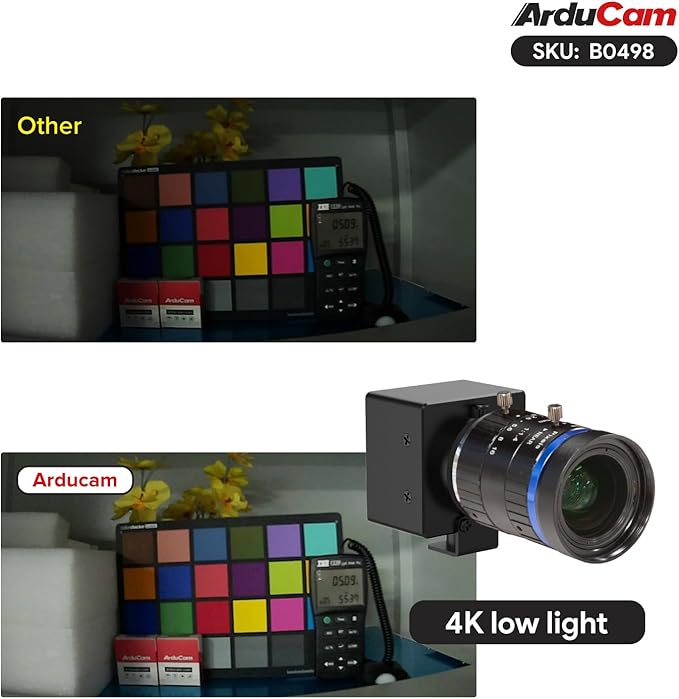 Arducam USB 3.0 Camera 90FPS High-Speed 4K USB Camera Module 8.3MP Manual Focus Webcam with 16mm C-Mount Lens IMX585 Low Light UVC Cam for Windows Linux OS