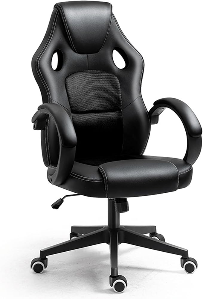 Ergonomic Office Gaming Computer Desk Chair Comfortable Leather Home Chair with Reclining Rocking Feature Modern Stylish PU Leather Chair for Study Work and Gaming Executive Living Room Bedr