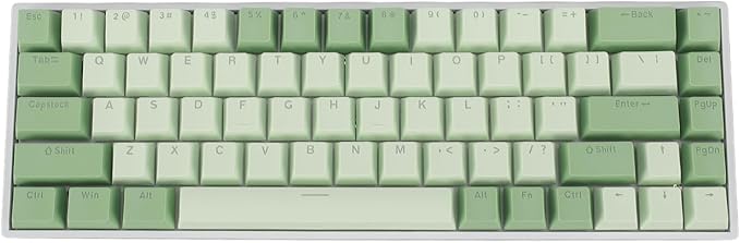 Yoidesu Mechanical Keyboard USB C Wired Gaming Keyboard RGB Backlit 68 Keys Blue Switch Computer Keyboard for Wins 2000 ME for Vista