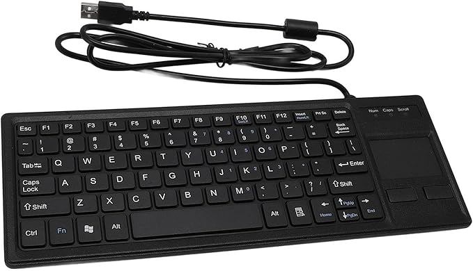 Sanpyl Wired Mechanical USB Keyboard IP68 &amp Touch Industrial Keyboard with Touchpad for Laptop Notebook PC 310x115x12mm / 12.2x4.53x0.47inch
