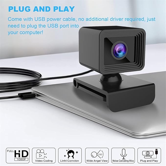 Webcam 1080P Mini Computer PC WebCamera Plugs Rotatable Cameras Live Broadcast Video Web Cam Streaming Learning