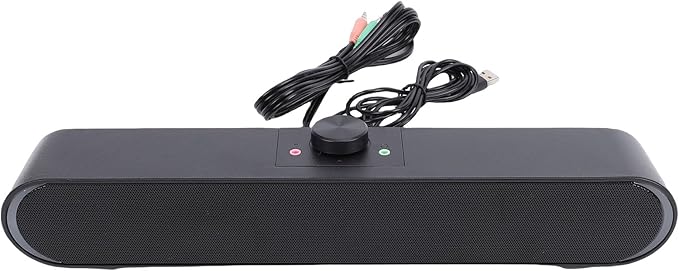 Computer Speaker Compact USB Speaker with Immersive 3D Sound and Ambient Lights for Laptop and Smart Devices