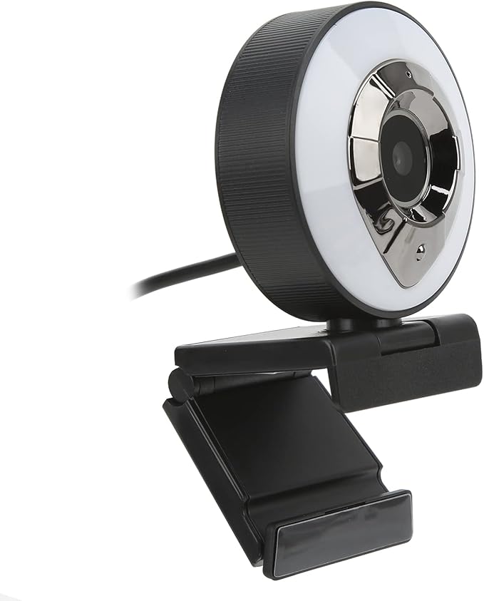 1080P HD Web Camera with Autofocus USB2.0 Webcam for Desktop Laptop PC - Clear Video 360° Rotation Adjustable Beauty Light