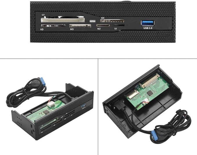 PC Front Panel Multi-Function USB 3.0 Hub Card Reader Supports M.2 MS XD CF TF for Computer - High Speed Internal Card Reader