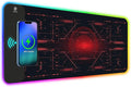 ToLuLu RGB Gaming Wireless Charging Mouse Pad 5/7.5/10/15W 10 Light Modes LED Mouse Pad Computer Keyboard Mat Mousepad 800x300x4MM Extended Large Desk Mat for Gaming MacBook Laptop PCCool Red