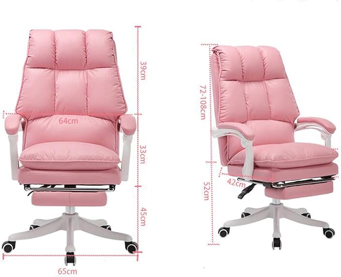 Desk Chair Massage Gaming Chair with Adjustable Armrests Support Rotation Seat for Sitting Room Reading Room Clothing Store(Size:42 * 72-108CMColor:Pink)