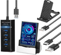 Sanpyl Computer Temp Monitor 5Inch Full Viewing Angle USB Temperature Display Screen for PC Computer Case Secondary Screen PC CPU GPU Data Monitor
