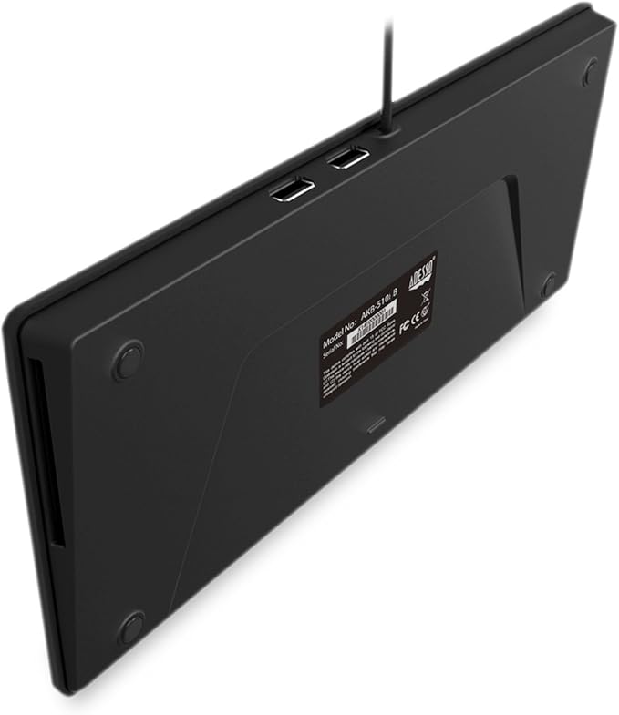 ADESSO Adaptec SlimTouch 510 Mini Keyboard with USB Hubs (AKB-510HB) Black