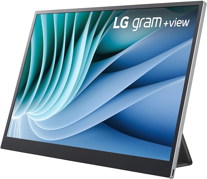 LG 16 Gram +View Portable Monitor with USB Type-C DCI-P3 99% (Typ.) Automatic Rotation Bidirectional Supported Book Cover