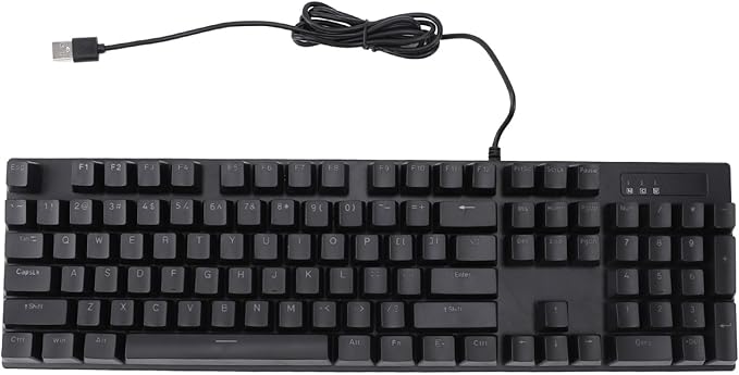 ZJchao Wired Mechanical Keyboard Blue Switch 104 Keys with Backlight Gaming Office